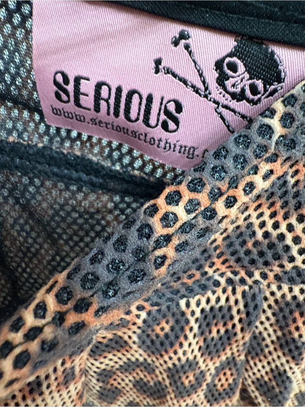 Serious Clothing Leopard Mesh Pleated Micro Mini Skirt - Picture 3 of 3